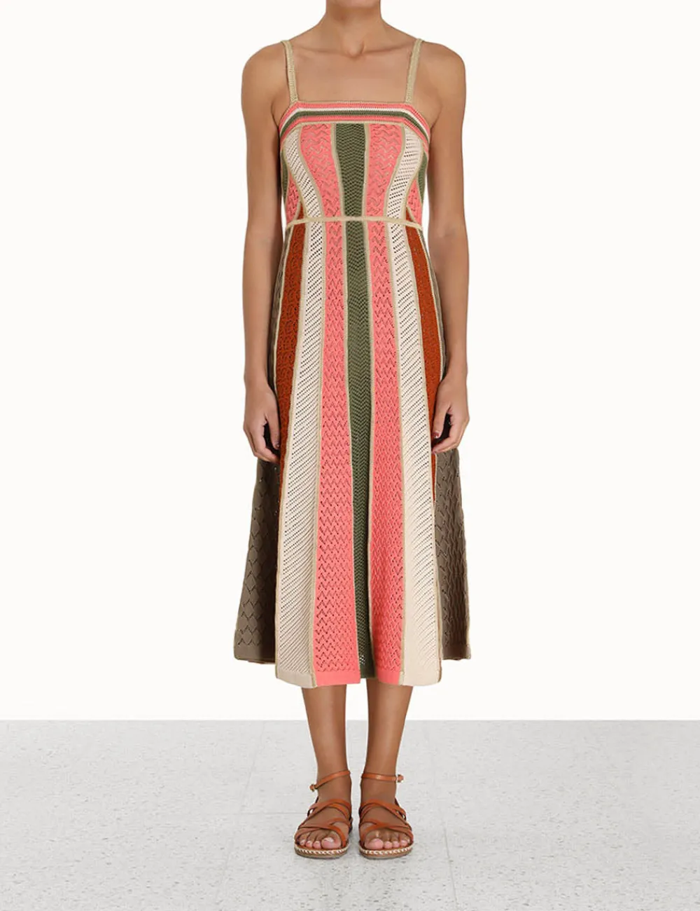 ZIMMERMANN Clothing<Chintz Panelled Midi Dress