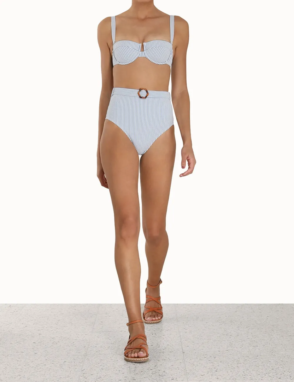 ZIMMERMANN Bikinis<Chintz Stripe Balconette Bra