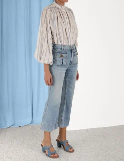 ZIMMERMANN Tops<Chintz Striped Billow Blouse