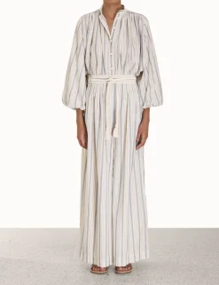 ZIMMERMANN In Denim<Chintz Striped Relaxed Pant