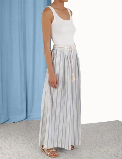 ZIMMERMANN In Denim<Chintz Striped Relaxed Pant