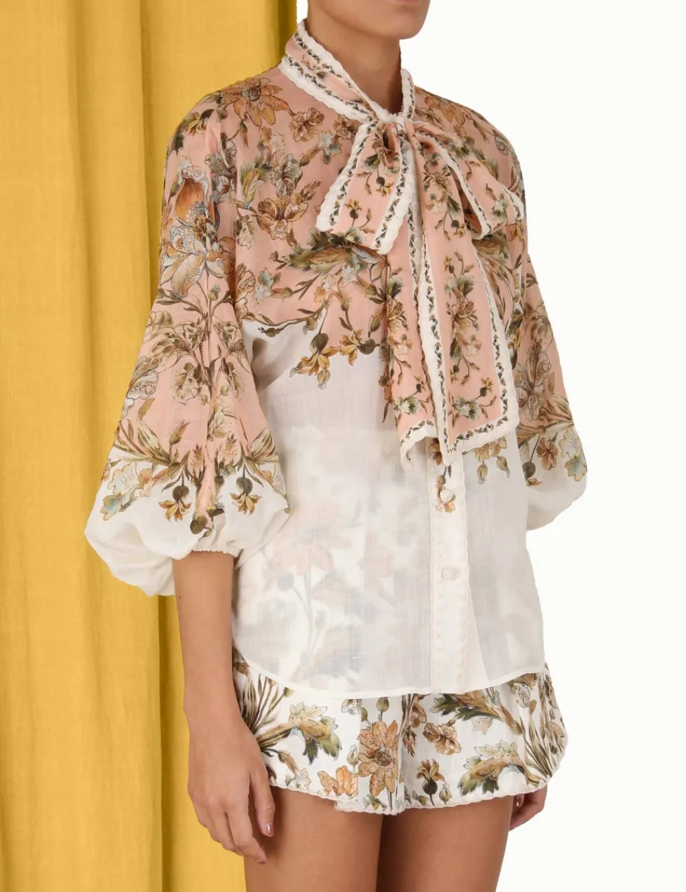 ZIMMERMANN Clothing<Chintz Tie Neck Blouse