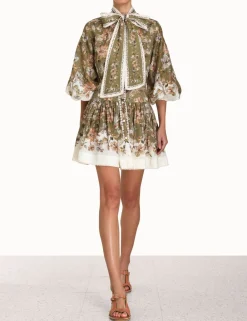 ZIMMERMANN Dresses & Coverups<Chintz Tie Neck Mini Dress