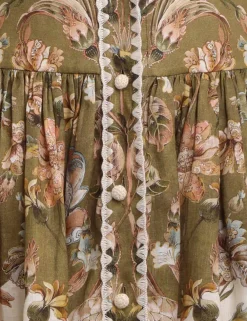 ZIMMERMANN Clothing<Chintz Tie Neck Mini Dress