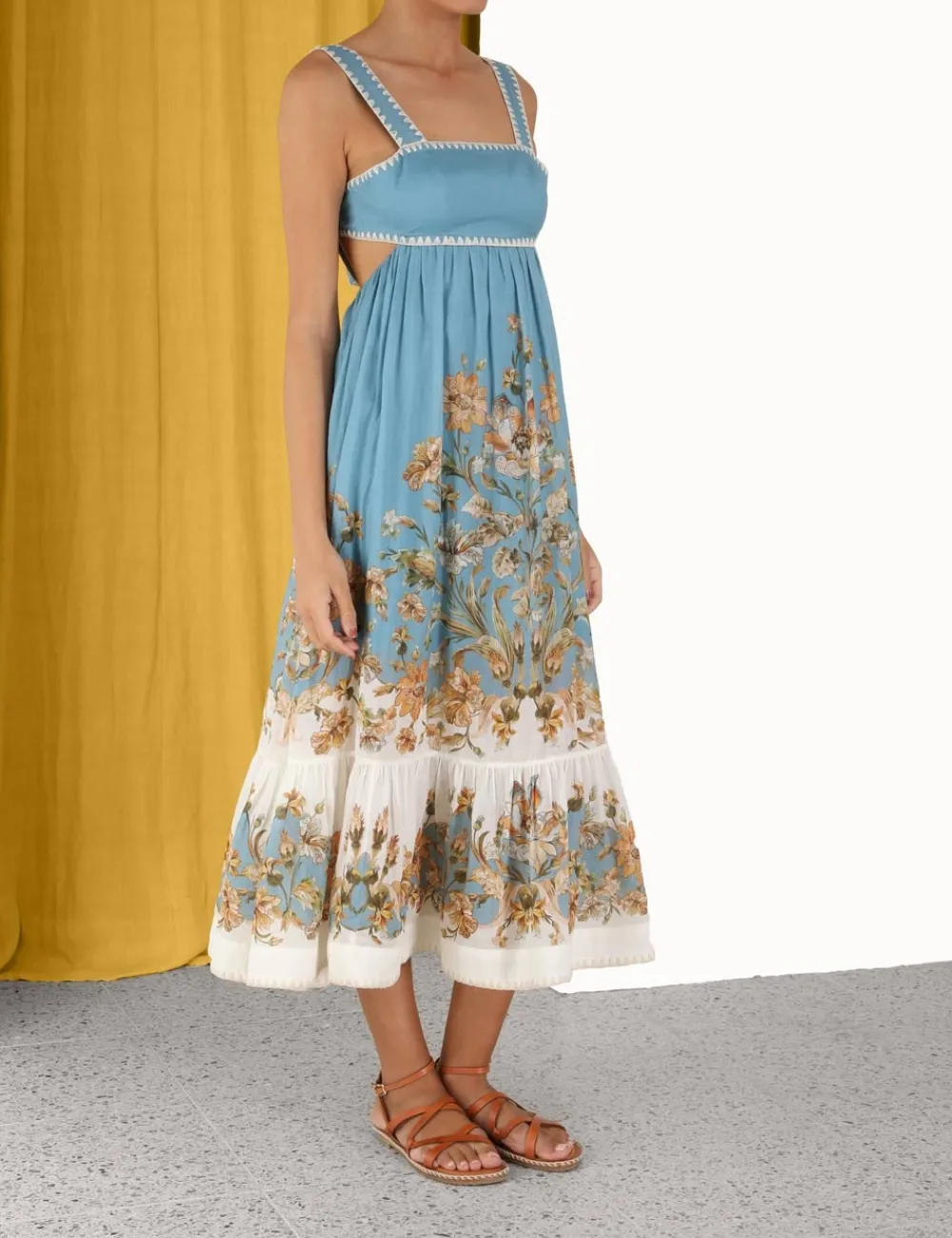 ZIMMERMANN Clothing<Chintz Tiered Midi Dress