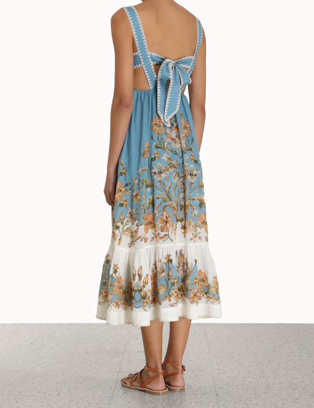 ZIMMERMANN Clothing<Chintz Tiered Midi Dress