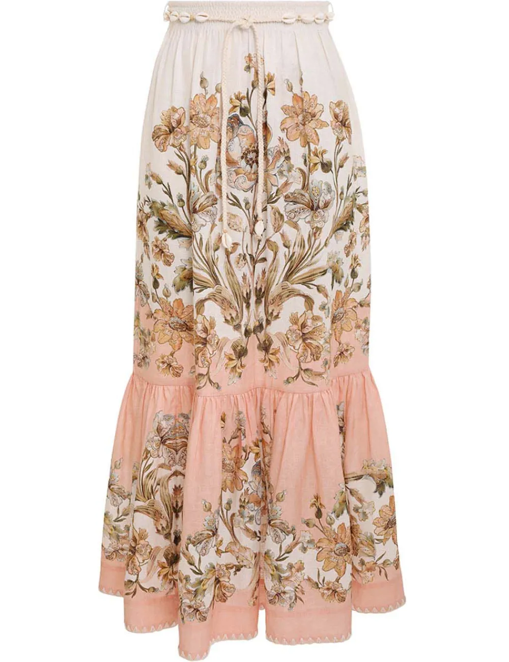 ZIMMERMANN Skirts<Chintz Tiered Midi Skirt