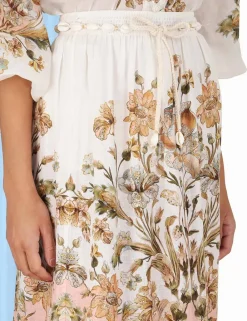 ZIMMERMANN In Denim<Chintz Tiered Midi Skirt