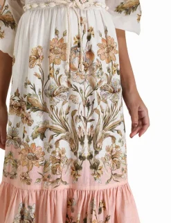 ZIMMERMANN In Denim<Chintz Tiered Midi Skirt