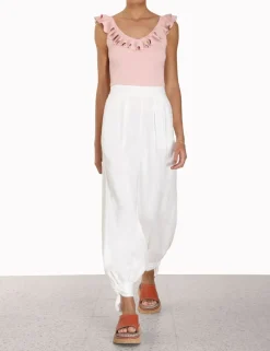 ZIMMERMANN Knitwear<Chintz V-Neck Frill Tank