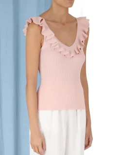 ZIMMERMANN Clothing<Chintz V-Neck Frill Tank