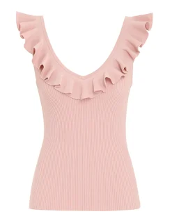 ZIMMERMANN Tops<Chintz V-Neck Frill Tank