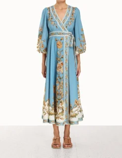 ZIMMERMANN Clothing<Chintz Wrap Midi Dress