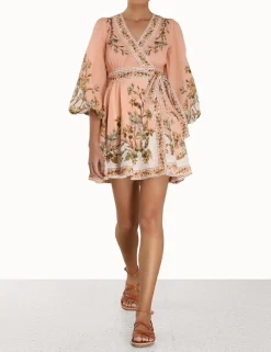 ZIMMERMANN In Denim<Chintz Wrap Mini Dress