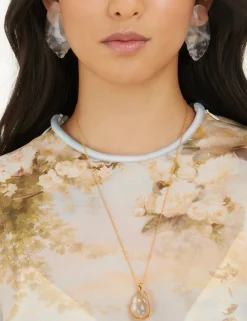 ZIMMERMANN Luminosity<Crystal Carved Pebble Earrings