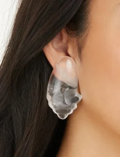 ZIMMERMANN Form & Light<Crystal Carved Pebble Earrings