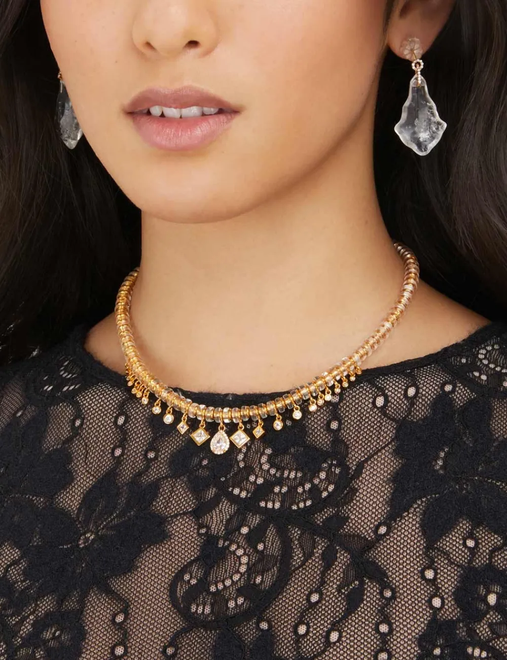 ZIMMERMANN Form & Light<Crystal Chandelier Earrings