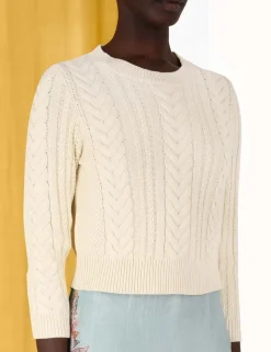 ZIMMERMANN Tops<Devi Cable Knit Top