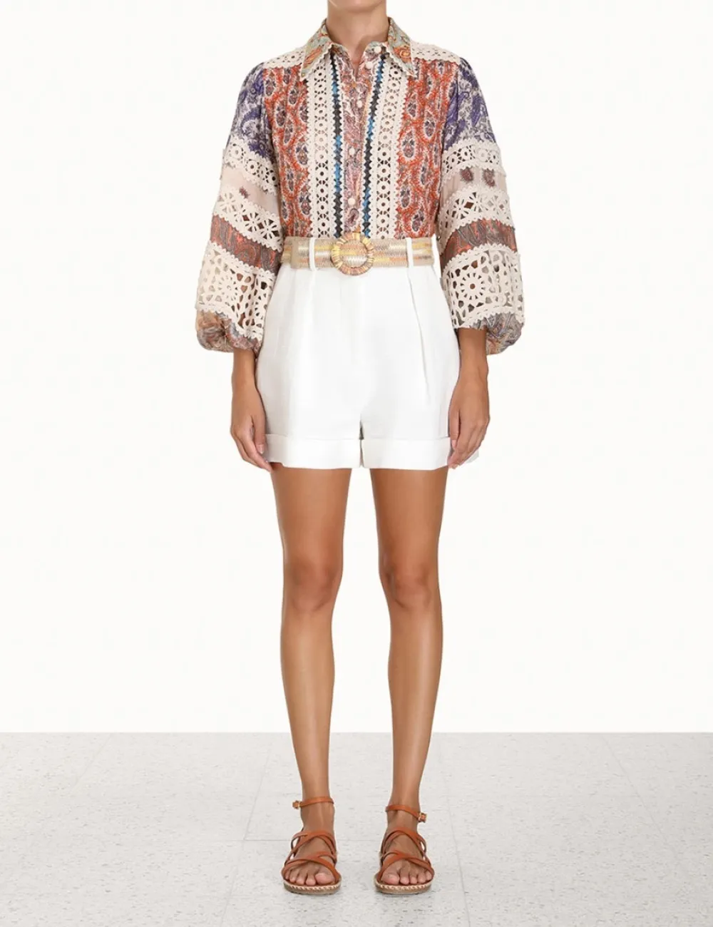 ZIMMERMANN Shorts & Pants<Devi Cuffed Shorts