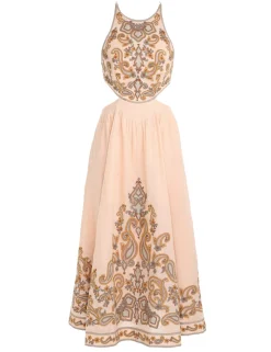ZIMMERMANN Clothing<Devi Halter Tie Midi Dress