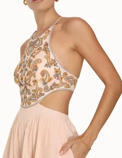 ZIMMERMANN Clothing<Devi Halter Tie Midi Dress