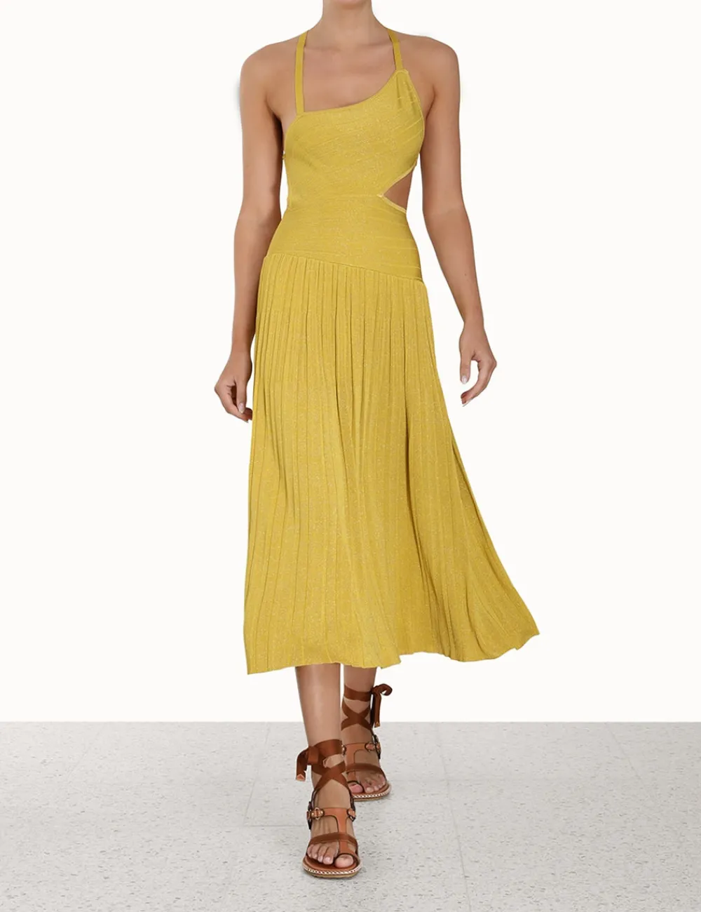 ZIMMERMANN Clothing<Devi Lurex Midi Dress