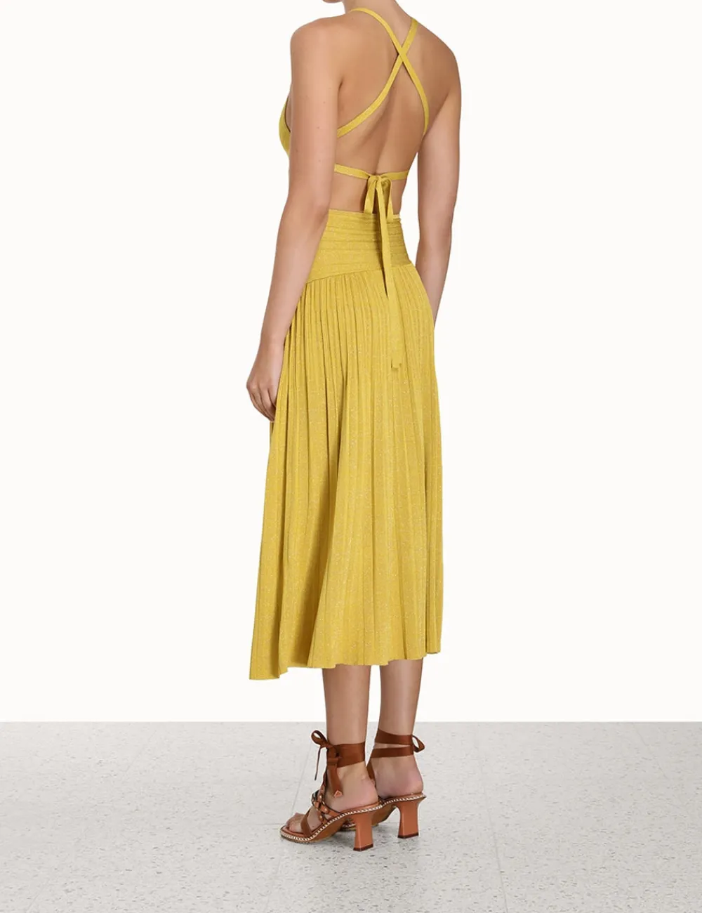 ZIMMERMANN Clothing<Devi Lurex Midi Dress