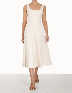 ZIMMERMANN Clothing<Devi Panelled Midi Dress