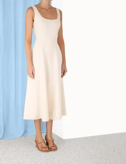 ZIMMERMANN Clothing<Devi Panelled Midi Dress