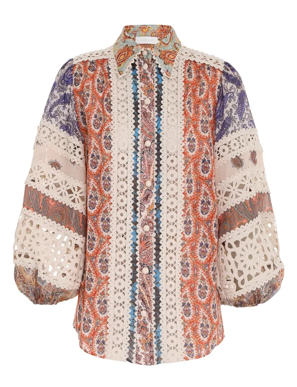 ZIMMERMANN Tops<Devi Spliced Billow Blouse