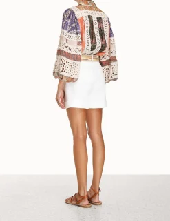 ZIMMERMANN Tops<Devi Spliced Billow Blouse