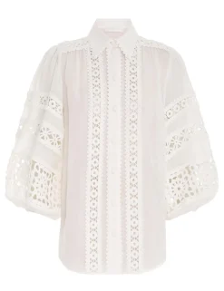 ZIMMERMANN Tops<Devi Spliced Billow Blouse