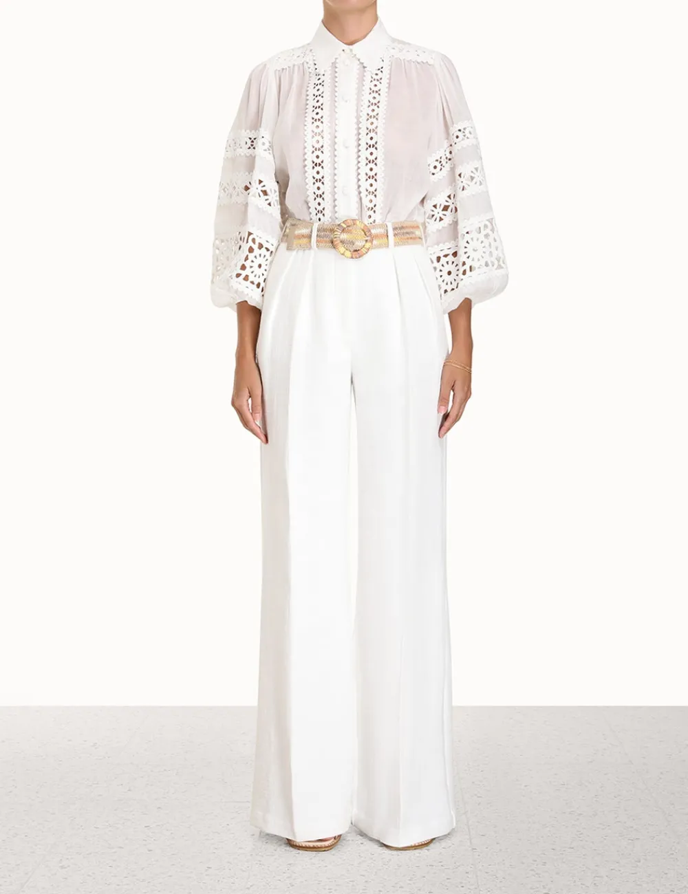 ZIMMERMANN Tops<Devi Spliced Billow Blouse