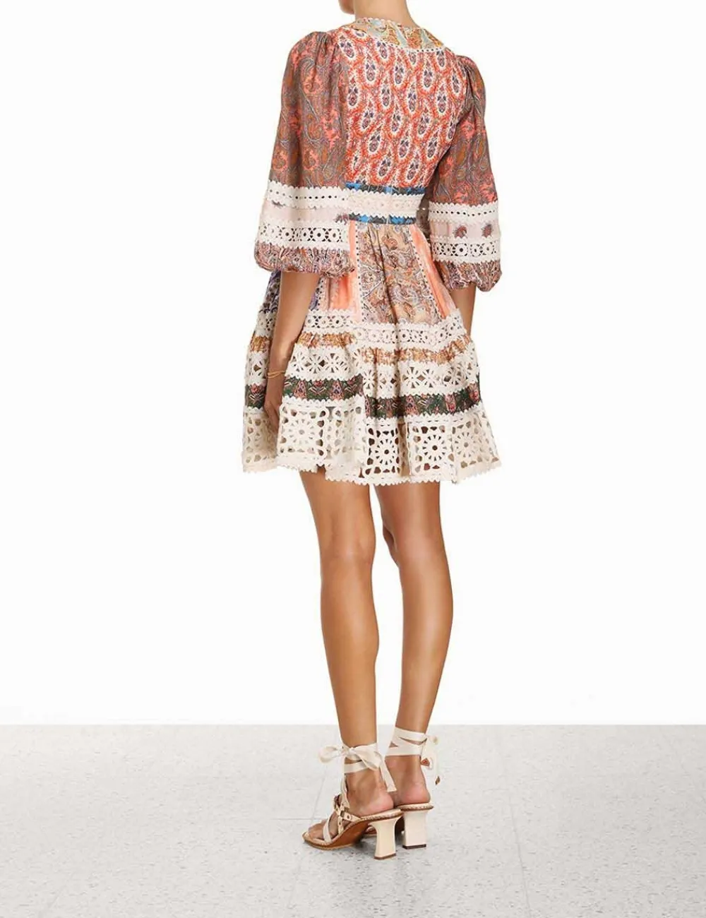 ZIMMERMANN Clothing<Devi Spliced Billow Mini Dress