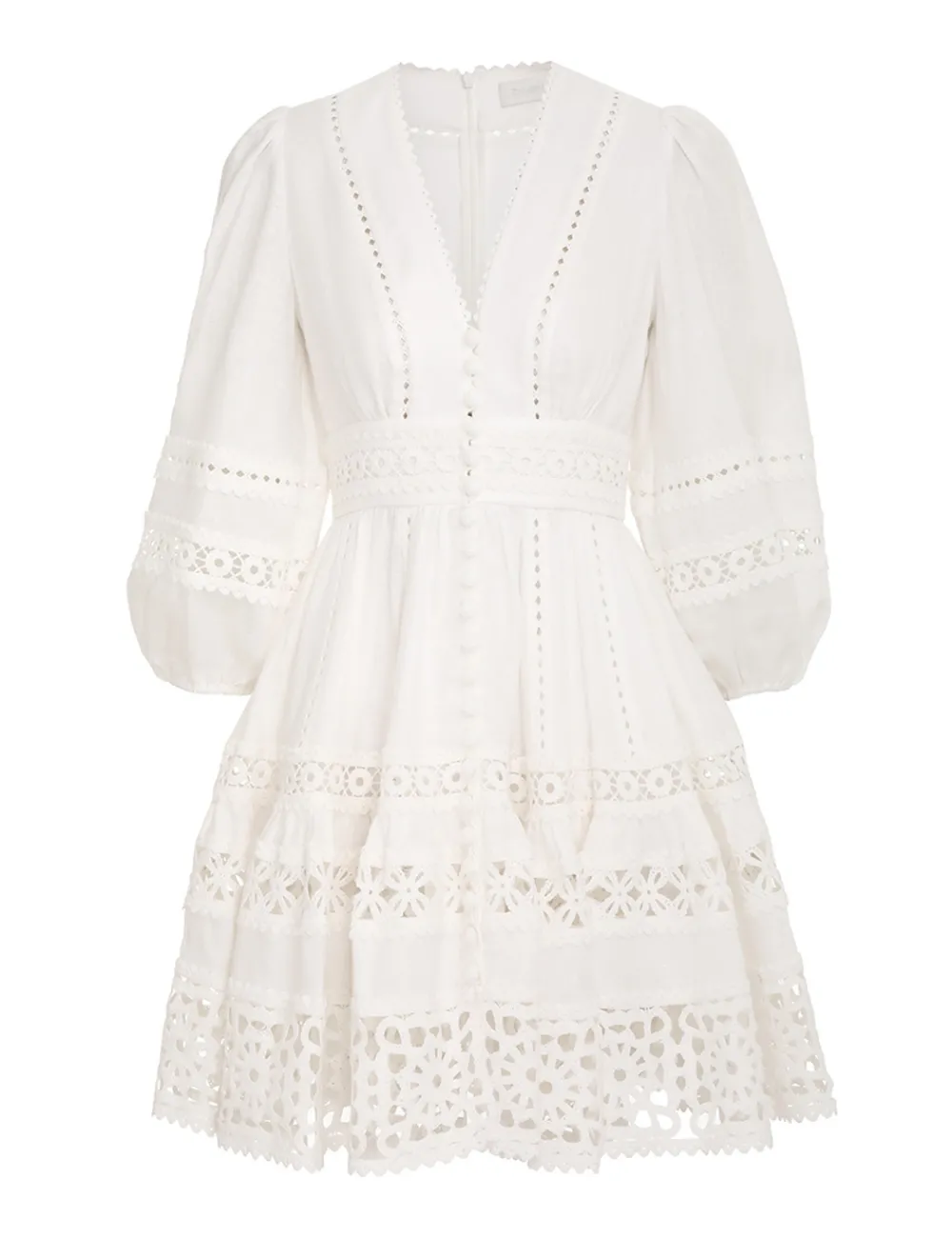 ZIMMERMANN Clothing<Devi Spliced Billow Mini Dress