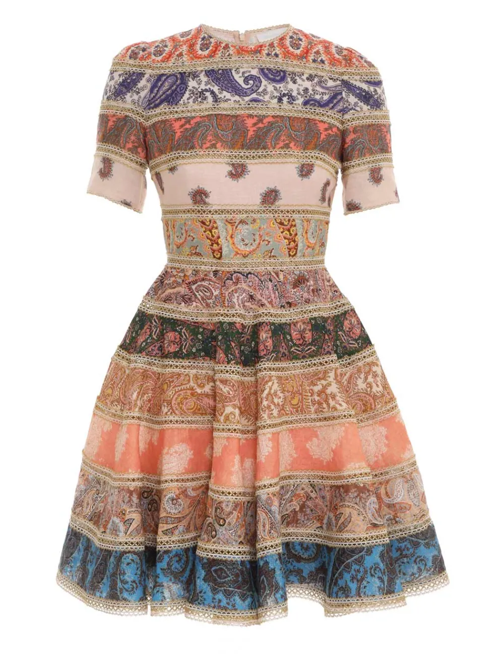ZIMMERMANN Clothing<Devi Spliced Mini Dress