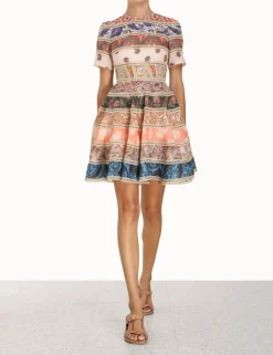 ZIMMERMANN Clothing<Devi Spliced Mini Dress