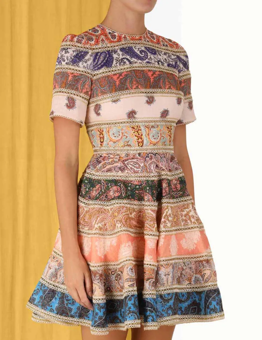ZIMMERMANN Clothing<Devi Spliced Mini Dress