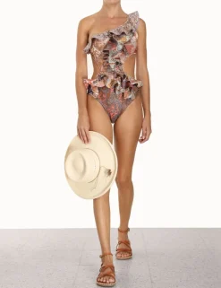 ZIMMERMANN One Pieces<Devi Spliced Ruffle 1Pc