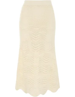 ZIMMERMANN Clothing<Devi Textured Knit Skirt