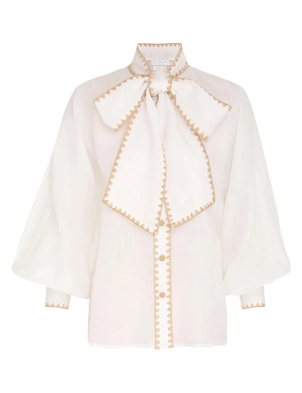 ZIMMERMANN Tops<Devi Tie Neck Blouse