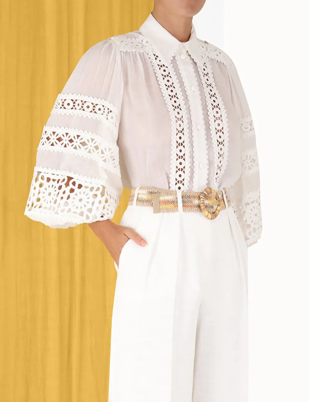 ZIMMERMANN In Denim<Devi Tuck Pant