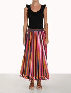ZIMMERMANN Knitwear<Devi V-Neck Frill Tank