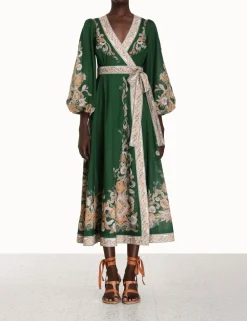 ZIMMERMANN Clothing<Devi Wrap Midi Dress