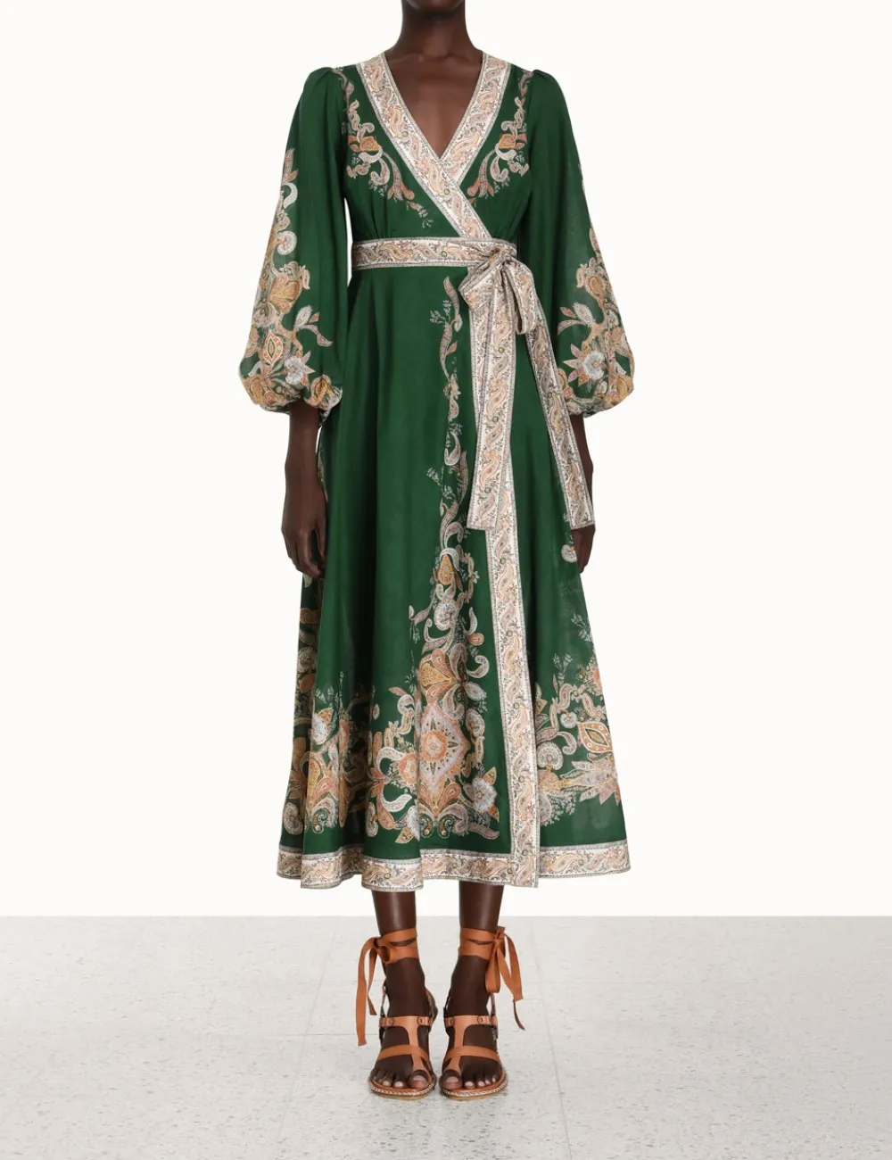 ZIMMERMANN Clothing<Devi Wrap Midi Dress