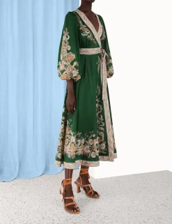 ZIMMERMANN Clothing<Devi Wrap Midi Dress