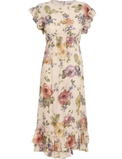 ZIMMERMANN Luminosity<Frill Midi Dress