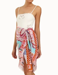 ZIMMERMANN Towels & Pareos<Fringe Cotton Pareo