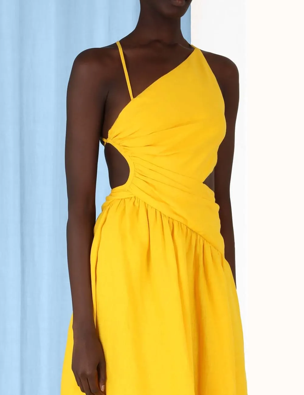 ZIMMERMANN Clothing<Ginger Asymmetric Midi Dress