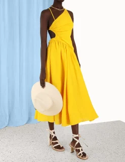 ZIMMERMANN Dresses & Coverups<Ginger Asymmetric Midi Dress